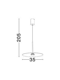 Пендел Nova-Luce LED 8W топла светлина 3000K - 6