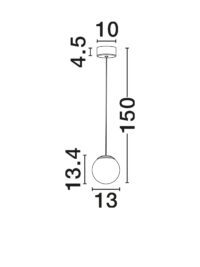Пендел Nova-Luce LED 8W, топла светлина 3000K - 5