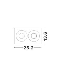 Луничка за таван Nova-Luce GU10 2x10W - 2