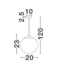 Пендел Nova-Luce E27, димиран, 1x12W - 4