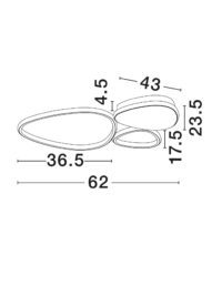 Плафон Nova-Luce LED 31W топла светлина 3000K - 7