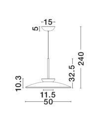 Пендел Nova-Luce LED 21W, топла светлина 3000K - 6