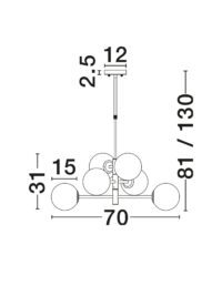 Полилей Nova-Luce E14 6x5W - 9