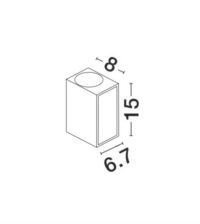 Аплик за стена Nova-Luce GU10, 2x7W - 3