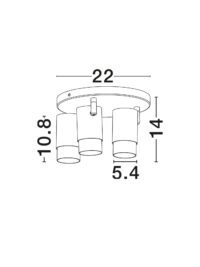 Плафон Nova-Luce GU10, 3x10W - 7