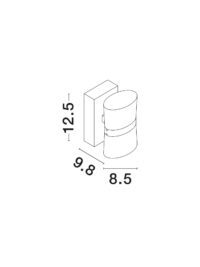 Аплик LED Nova-Luce 2x5W, топла светлина 3000K - 4