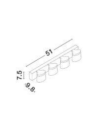 Аплик LED Nova-Luce 4x5W 3000K - 9