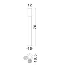 Външна лампа Nova-Luce LED 8W 3000K подова - 9