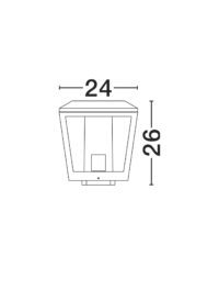Външна лампа Nova-Luce E27 12W - 6