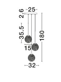 Полилей дизайнерски G9 фасунга, до 15W - 5