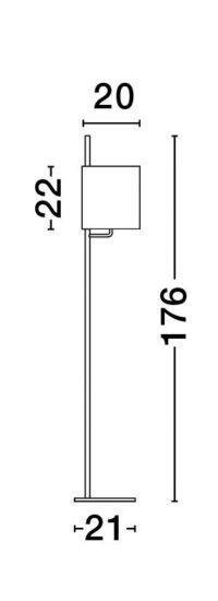 Лампион Nova-Luce, E27, 12W, димиран, 176см - 7