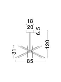 Полилей Nova-Luce LED 5.6W топла светлина 3000K - 6