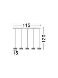 Полилей Nova-Luce LED 32W топла светлина 3000K - 6