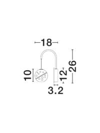Аплик LED Nova-Luce 4W 3000K - 7