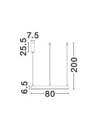 Полилей Nova-Luce LED 50W топла светлина 3000K - 5