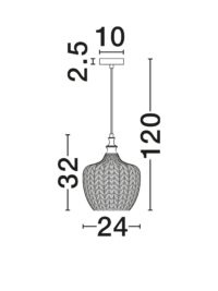 Пендел Nova-Luce E27 1x12W - 8