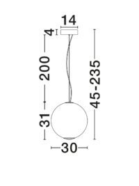 Пендел Nova-Luce LED 20W топла светлина 3000K - 7