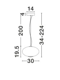 Пендел Nova-Luce LED 12W 3000K - 6