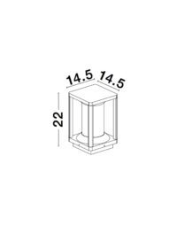 Външна лампа Nova-Luce E27 12W - 6