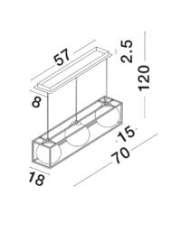 Полилей Nova-Luce 9206402, 3x40W, фасунги E14, димируем - 3