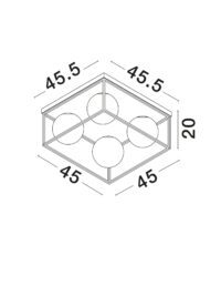 Плафон Nova-Luce 4x40W E14 - 2
