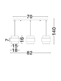 Полилей Nova-Luce E27 3x12W - 6