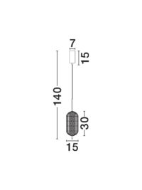 Пендел Nova-Luce LED 1.7W топла светлина 3000K - 8