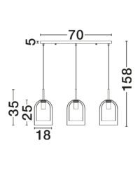 Полилей Nova-Luce E27 3x12W - 6