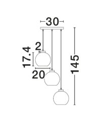 Полилей Nova-Luce E27 3x12W - 6