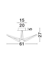 Плафон Nova-Luce LED 23W топла светлина 3000K - 8
