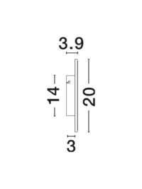 Аплик LED Nova-Luce 12W 3000K - 6
