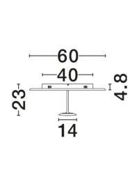 Плафон Nova-Luce LED 30W, топла светлина 3000K - 6
