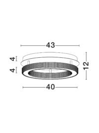 Плафон Nova-Luce LED 40W 3000K димируем - 5