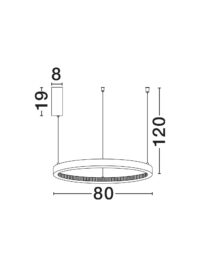 Полилей Nova-Luce LED 50W, топла светлина 3000K - 4
