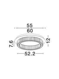 Плафон Nova-Luce 40W LED димируем, неутрална светлина - 4