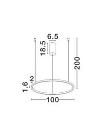 Полилей Nova-Luce LED 58W, топла светлина 3000K - 6