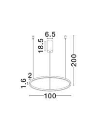 Полилей Nova-Luce LED 58W, топла светлина 3000K - 7