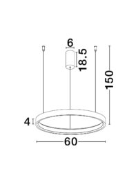 Полилей Nova-Luce LED 42W, топла светлина 3000K - 10