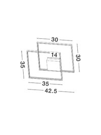Плафон Nova-Luce LED 30W, димируем, 3000K - 7