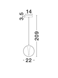 Пендел Nova-Luce LED 1x7W 3000K - 6