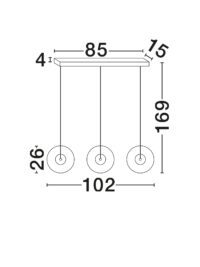 Полилей Nova-Luce LED 24W топла светлина 3000K - 6