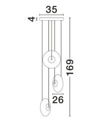 Полилей Nova-Luce LED 24W, топла светлина 3000K - 6