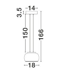 Пендел Nova-Luce LED 9W, топла светлина 3000K - 5