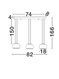 Полилей Nova-Luce LED 25W топла светлина - 5