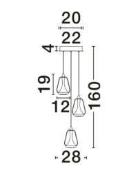 Полилей Nova-Luce LED 24W, топла светлина 3000K - 6