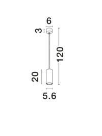 Пендел Nova-Luce, 1x10W, фасунга GU10 - 2