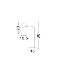 Настолна лампа за бюро Nova-Luce E27, димируема 12W - 7