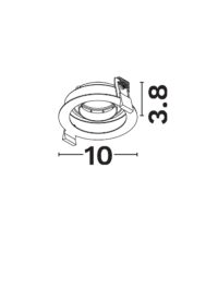 Луничка за вграждане Nova-Luce GU10 10W димируема - 4