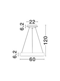 Полилей LED Nova-Luce 50W, топла светлина 3000K - 6