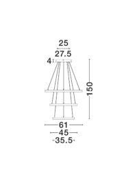 Полилей Nova-Luce LED 8.3W, топла светлина 3000K - 4